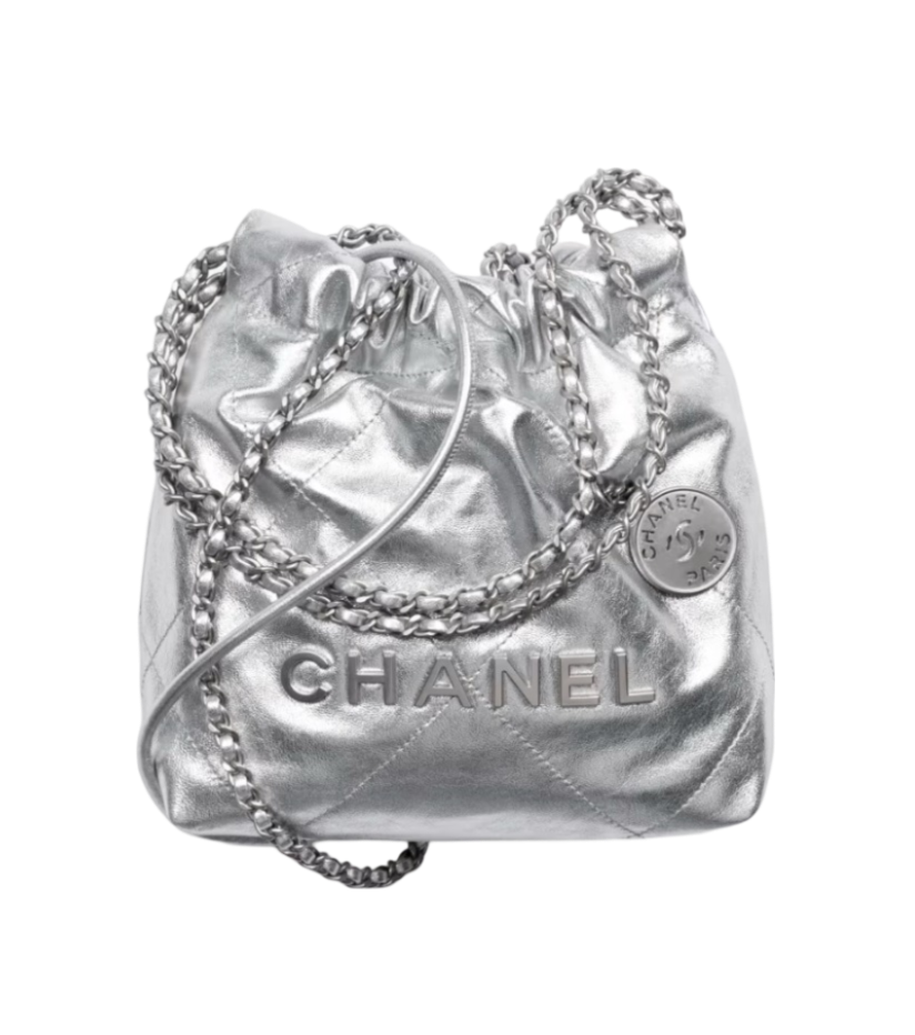 CHANEL 22 迷你手袋 小牛皮 金屬