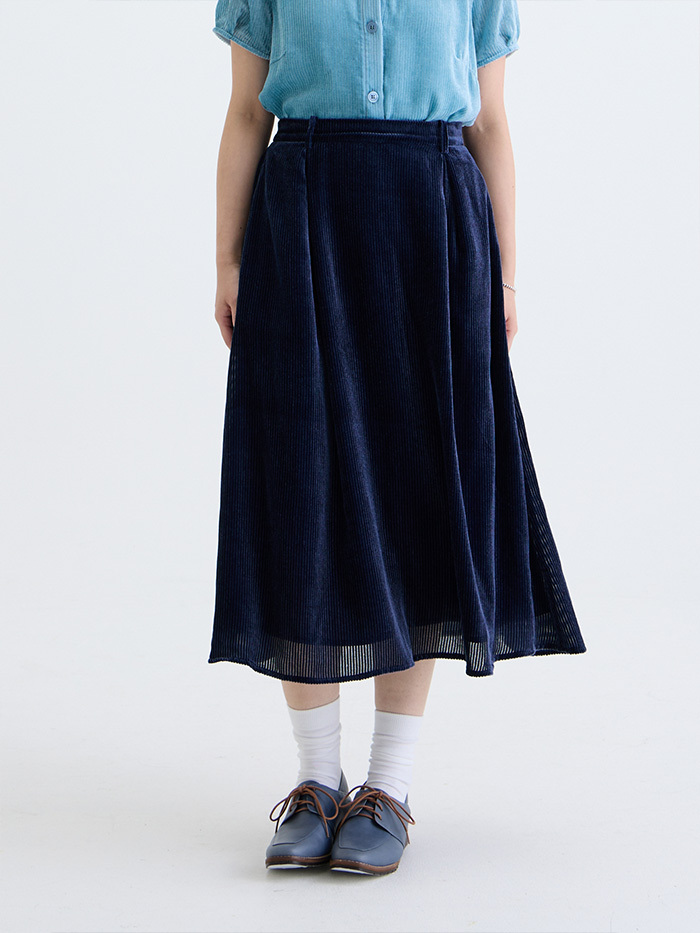 奧德莉絨圓擺裙-呢喃