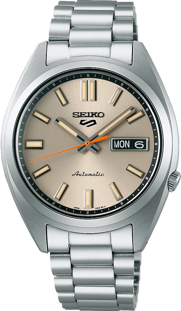 萬年鐘錶 - SEIKO  5 Sports  機械水鬼  SNXS懷舊復古經典小錶徑象牙白機械男錶  SRPK91K1 / 4R36-15M0N 錶徑37.4MM