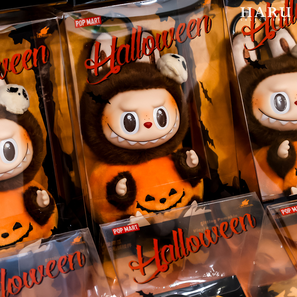 POPMART 泡泡瑪特 THE MONSTER 萬聖節限定 南瓜趣多多 坐坐派對 搪膠臉吊飾  LABUBU 拉布布 DIMOO MOLLY 南瓜發光掛飾 掛飾 公仔