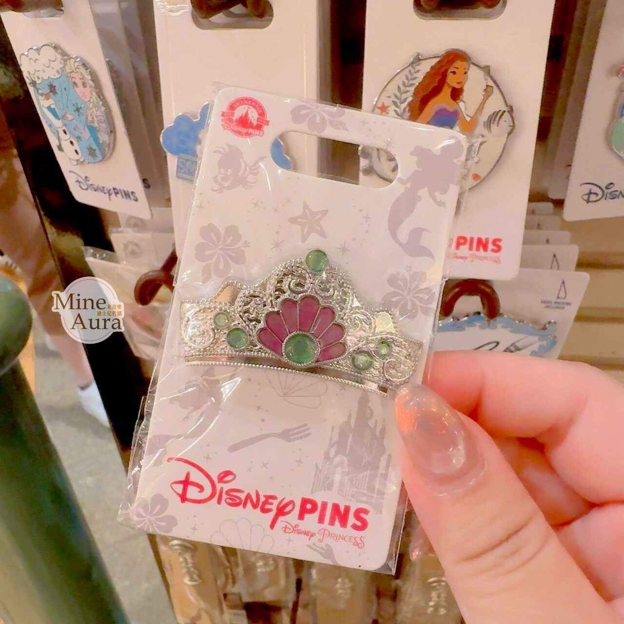 小美人魚 The Little Mermaid 皇冠造型 徽章 PIN -香港迪士尼樂園