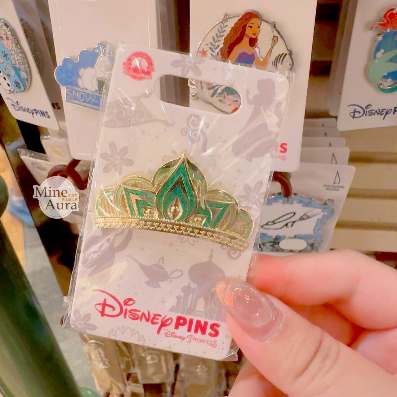 茉莉公主 Jasmine 皇冠造型 徽章 PIN 阿拉丁 Aladdin -香港迪士尼樂園
