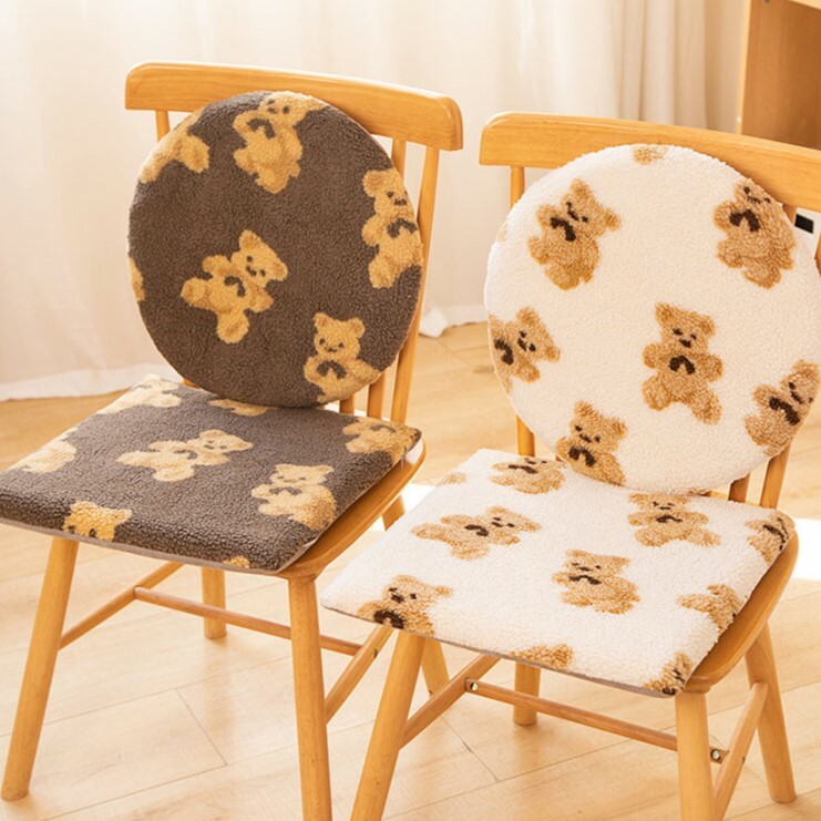 《4886》可愛小熊毛絨坐墊