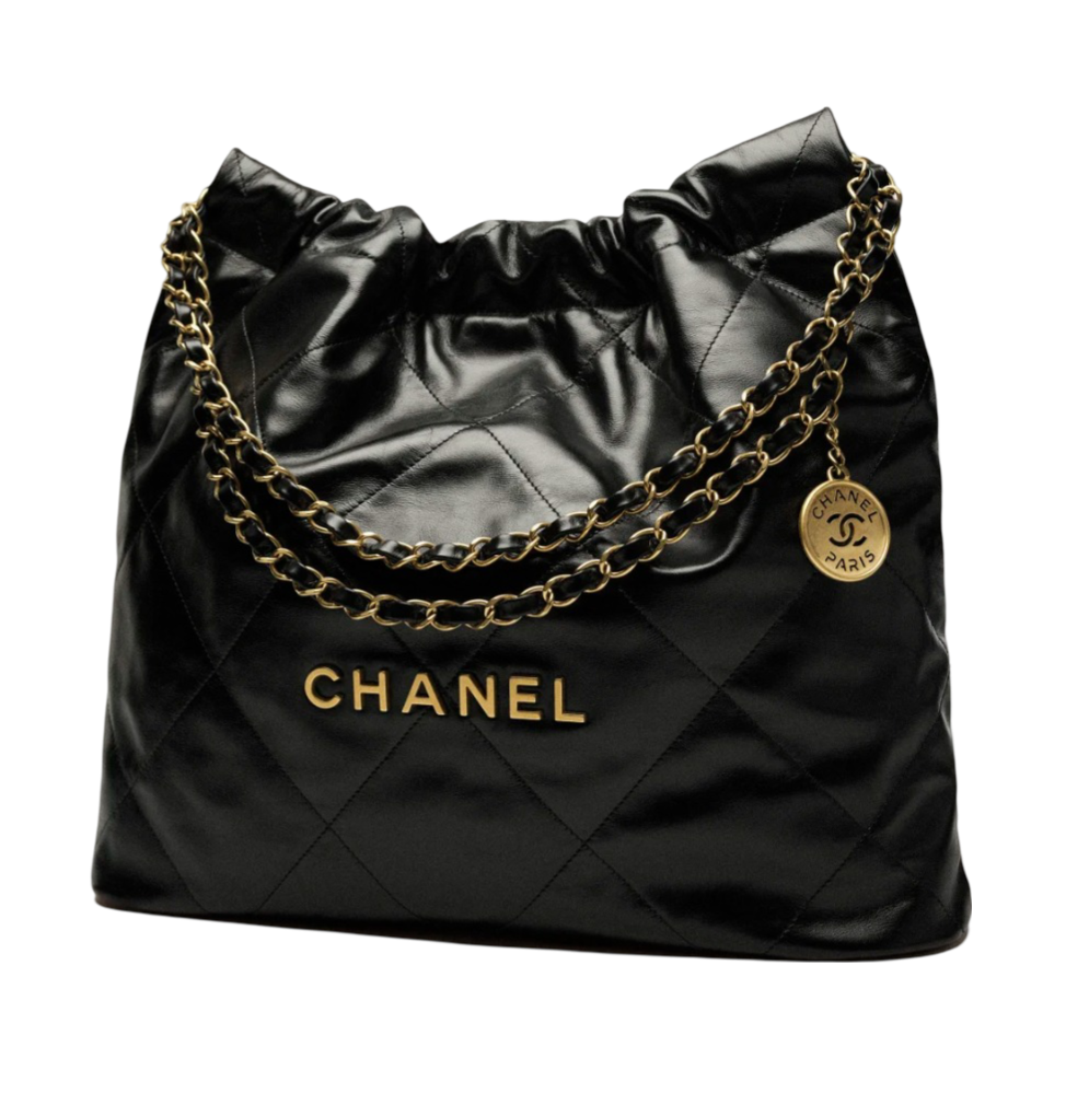 CHANEL 22 手袋 小牛皮和金色金屬