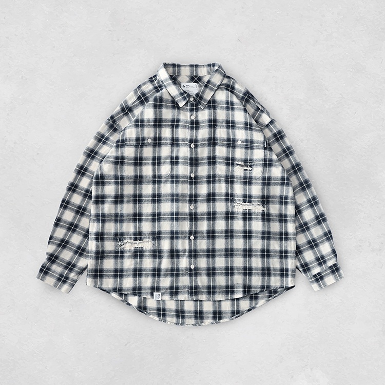 B-SIDE DAMAGE CHECKED SHIRT