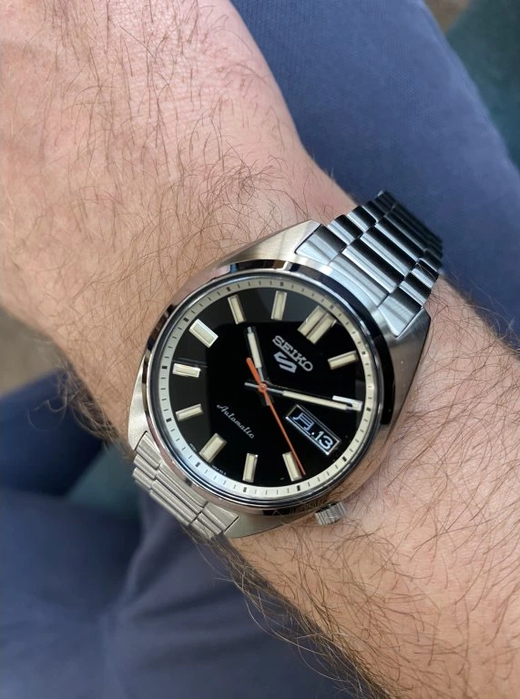 萬年鐘錶 - SEIKO  5 Sports  機械水鬼  SNXS懷舊復古經典小錶徑黑色錶面機械男錶  SRPK89K1 / 4R36-15M0D 錶徑37.4MM