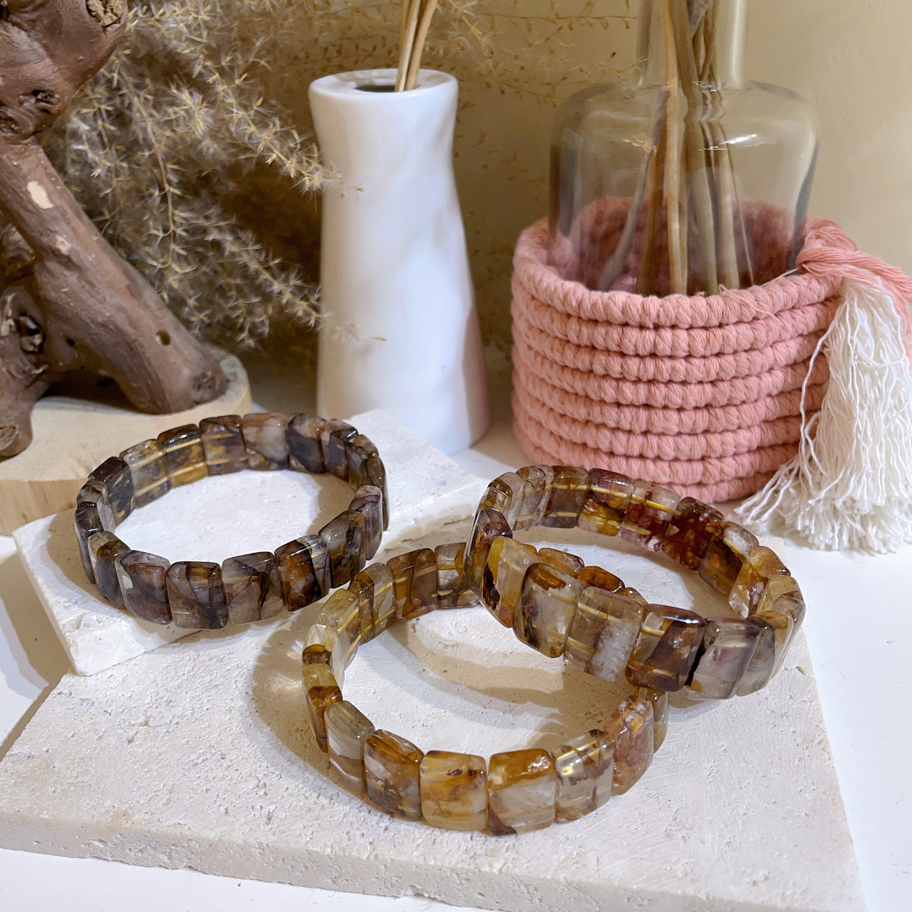 膠花共生斑銅礦手排 14+mm