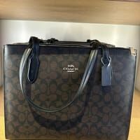 [S] COACH CL399 NINA CARRYALL IN SIGNATURE CANVAS,BROWN BLACK, 195031995941 (SCO936)