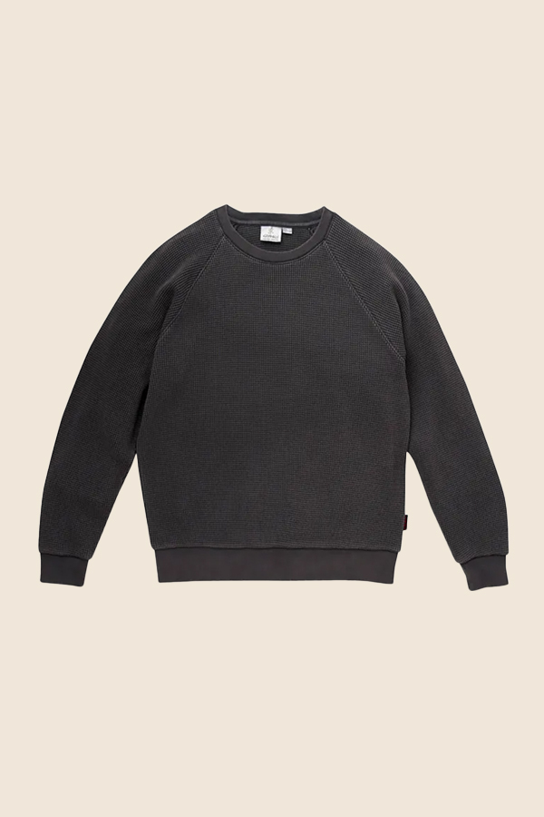 GRAMICCI - WAFFLE CREW 圓領長袖TEE （經典黑）