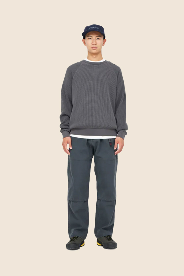 GRAMICCI - WAFFLE CREW 圓領長袖TEE （經典黑）