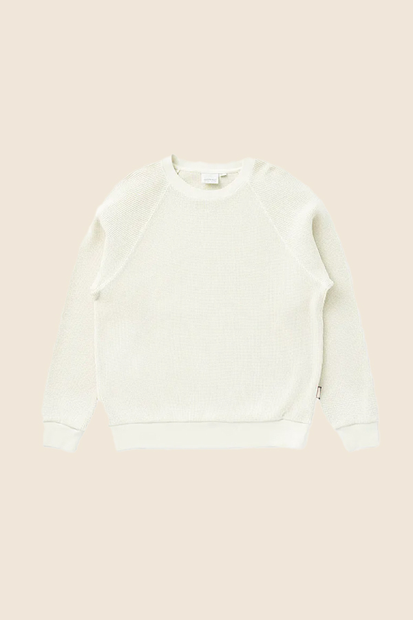 GRAMICCI - WAFFLE CREW 圓領長袖TEE （極簡白）