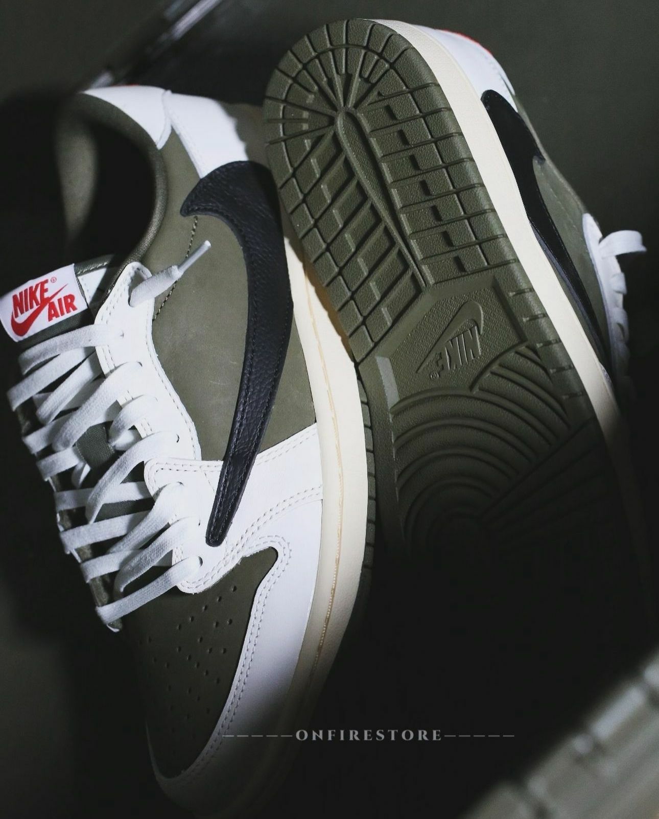 {現貨}Travis Scott x Nike Air Jordan 1 LOW OG Medium Olive/Black DM7866200