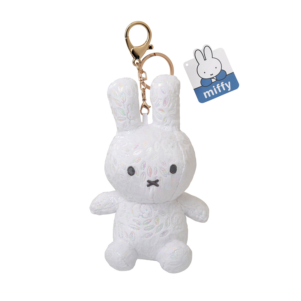 VIPO Miffy 米菲炫彩花紋公仔掛飾-白色 -MIF37333