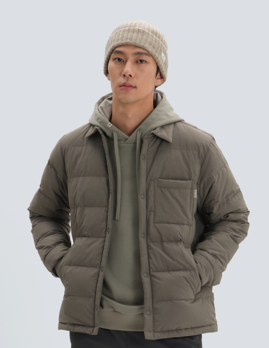 【現貨零碼折扣】snow peak Land Air Shirts Light Down Jacket 胸前口袋 扣式 羽絨夾克 S24WMLDJ52