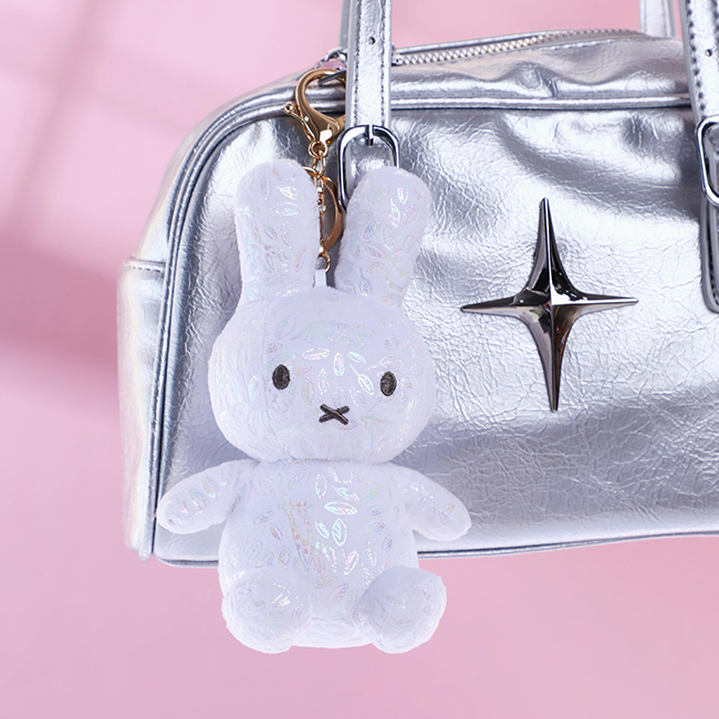 VIPO Miffy 米菲炫彩花紋公仔掛飾-白色 -MIF37333