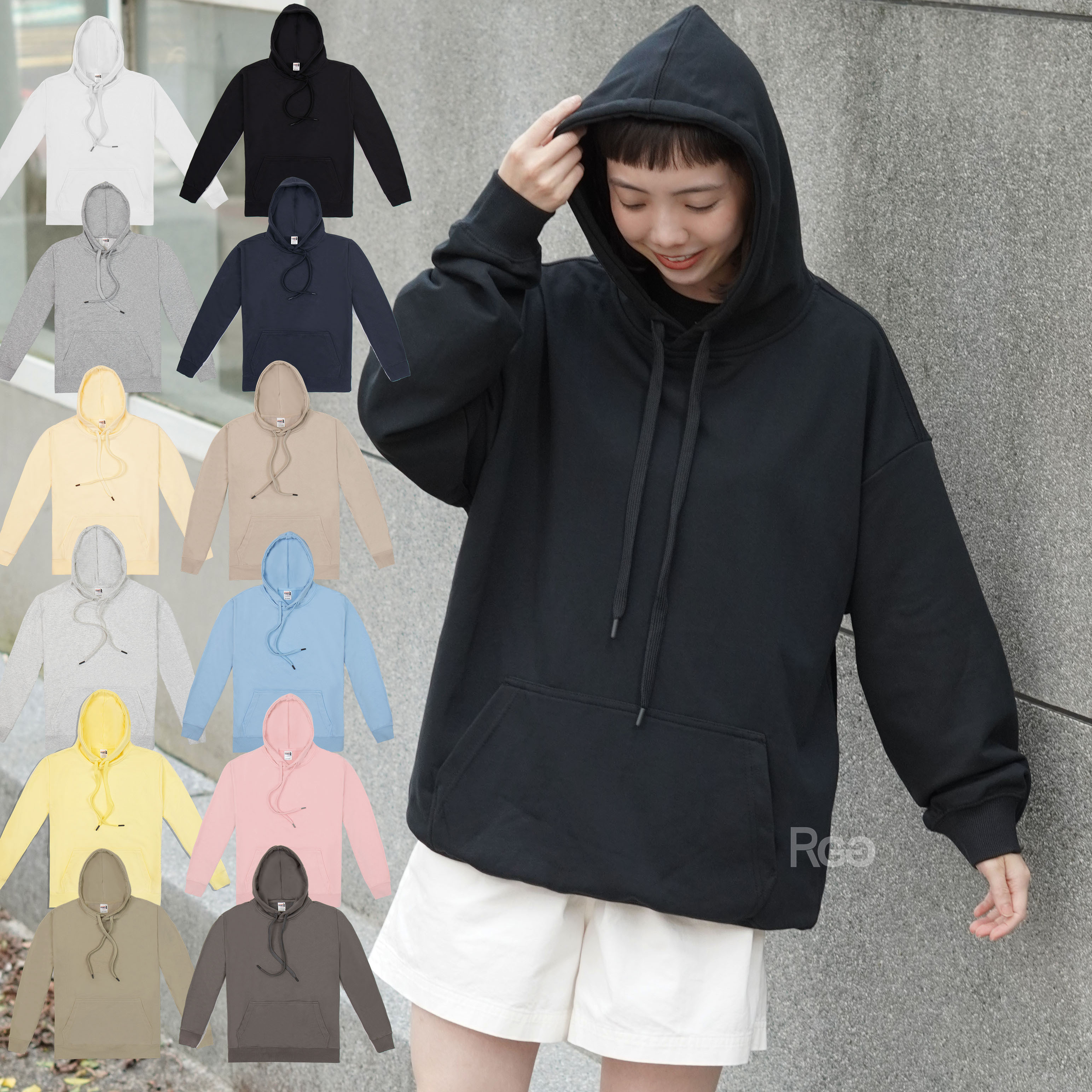 ArriveGuide 重磅寬版落肩帽T