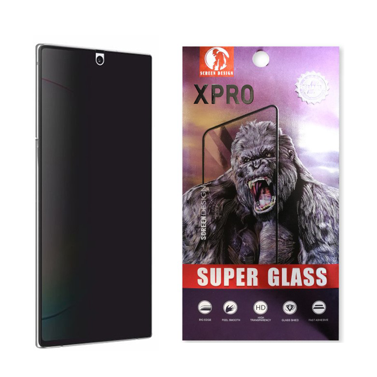 XPRO - 巨猩 Super Glass Privacy - Samsung S系列 360度四邊防偷窺防指紋高透光全屏鋼化玻璃保護貼