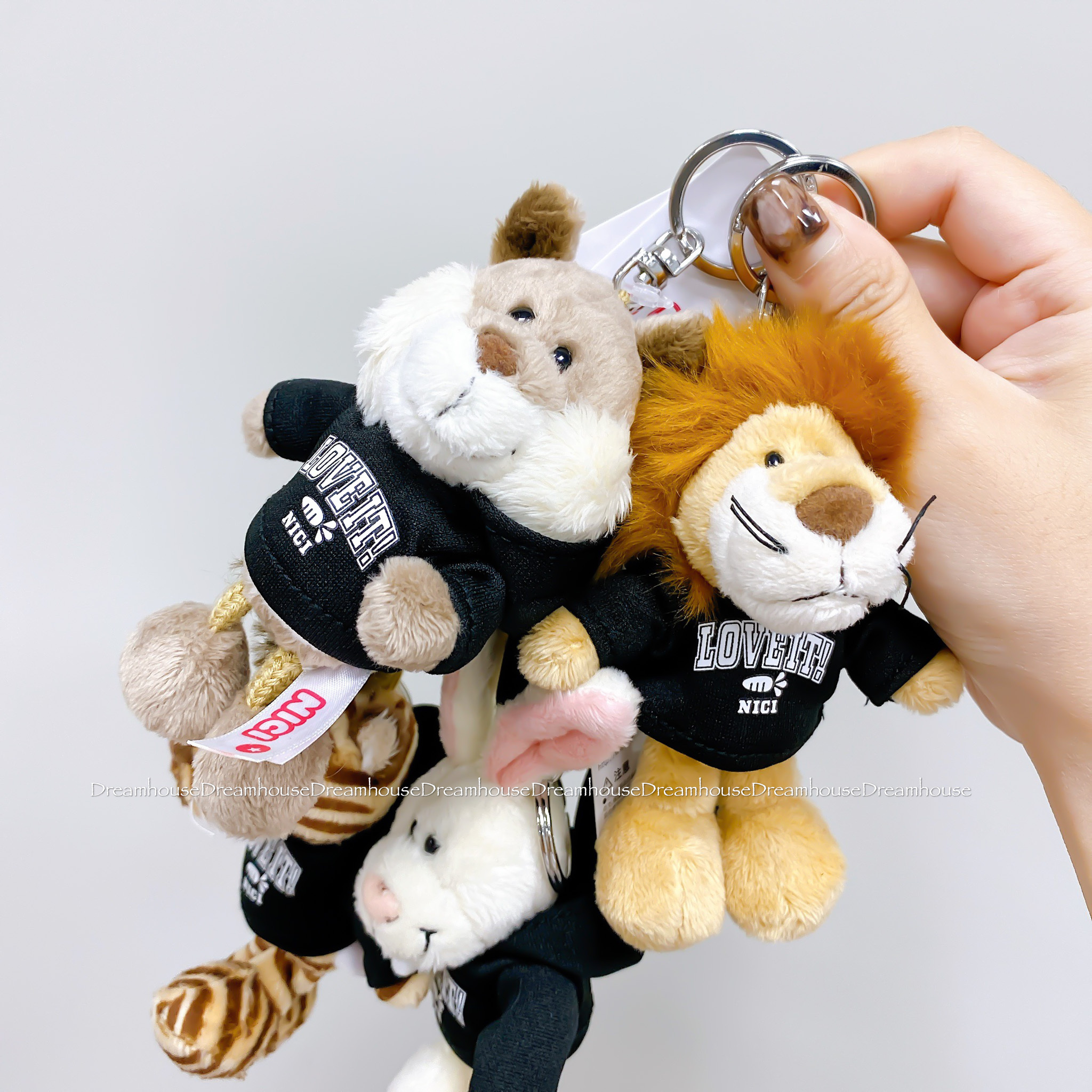 NICI 2023兔年限定 兔耳朵造型帽T 獅子 兔子 拉比兔 老虎 松鼠 吊飾娃娃