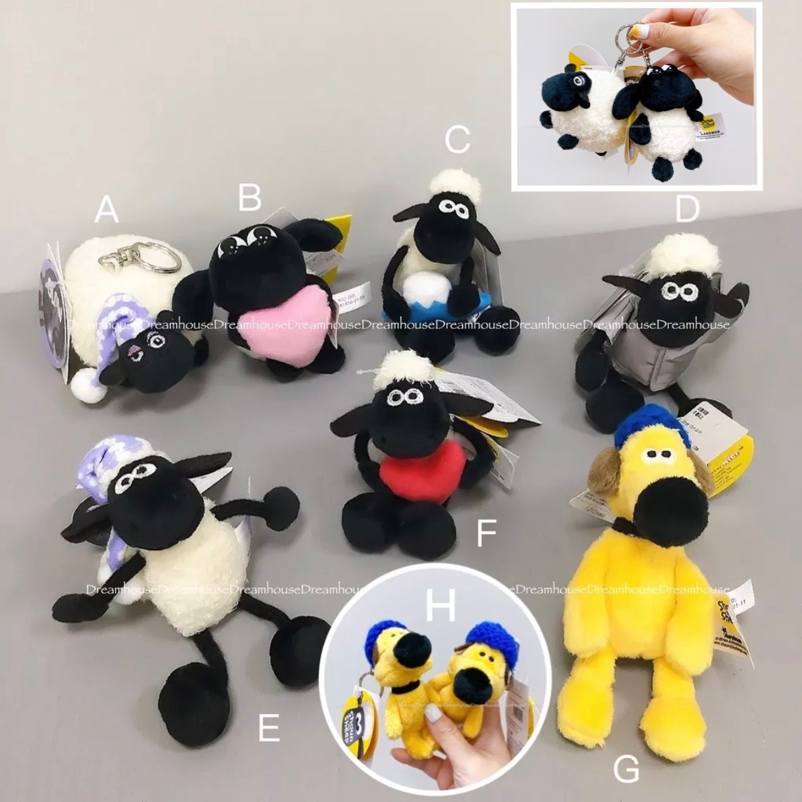 NICI 笑笑羊 Shaun the Sheep 牧羊犬 Bitzer 添美 堤米 雪莉 吊飾 娃娃 鑰匙圈