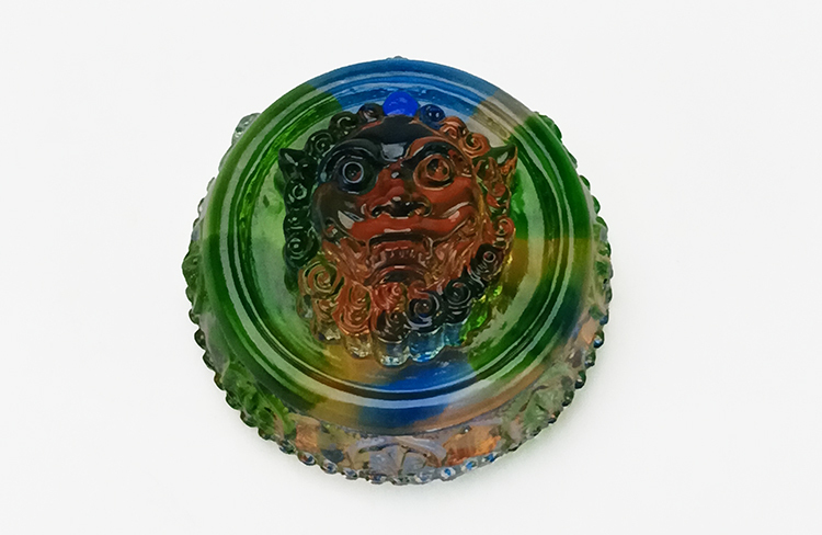 鹿港窯禮品館 居家開運水晶琉璃文鎮|王者風範/獅頭|驅邪鎮魔迎福|開運擺飾，為您帶來好運與祥和