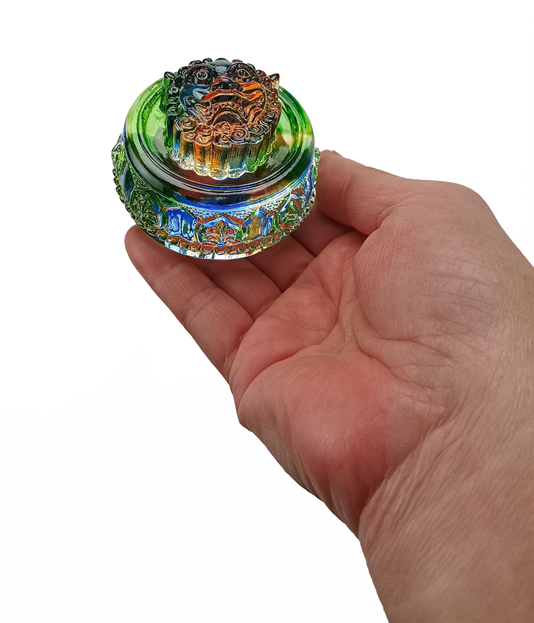 鹿港窯禮品館 居家開運水晶琉璃文鎮|王者風範/獅頭|驅邪鎮魔迎福|開運擺飾，為您帶來好運與祥和