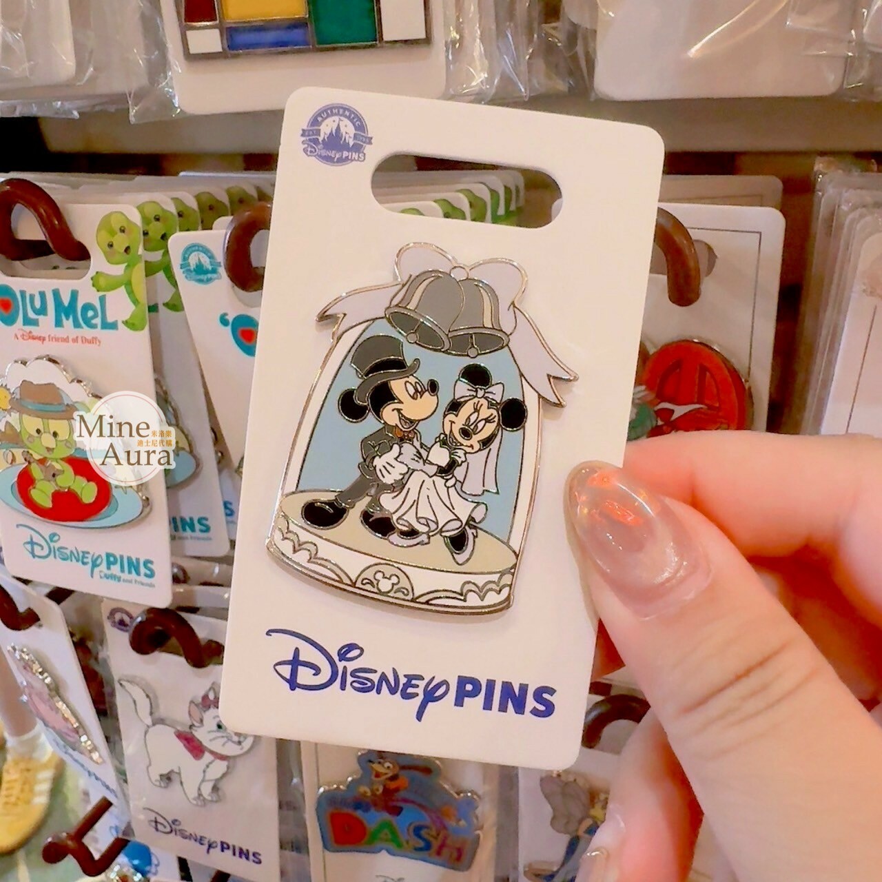 米奇 Mickey 米妮 Minnie 新娘 禮服 造型 徽章 PIN -香港迪士尼樂園