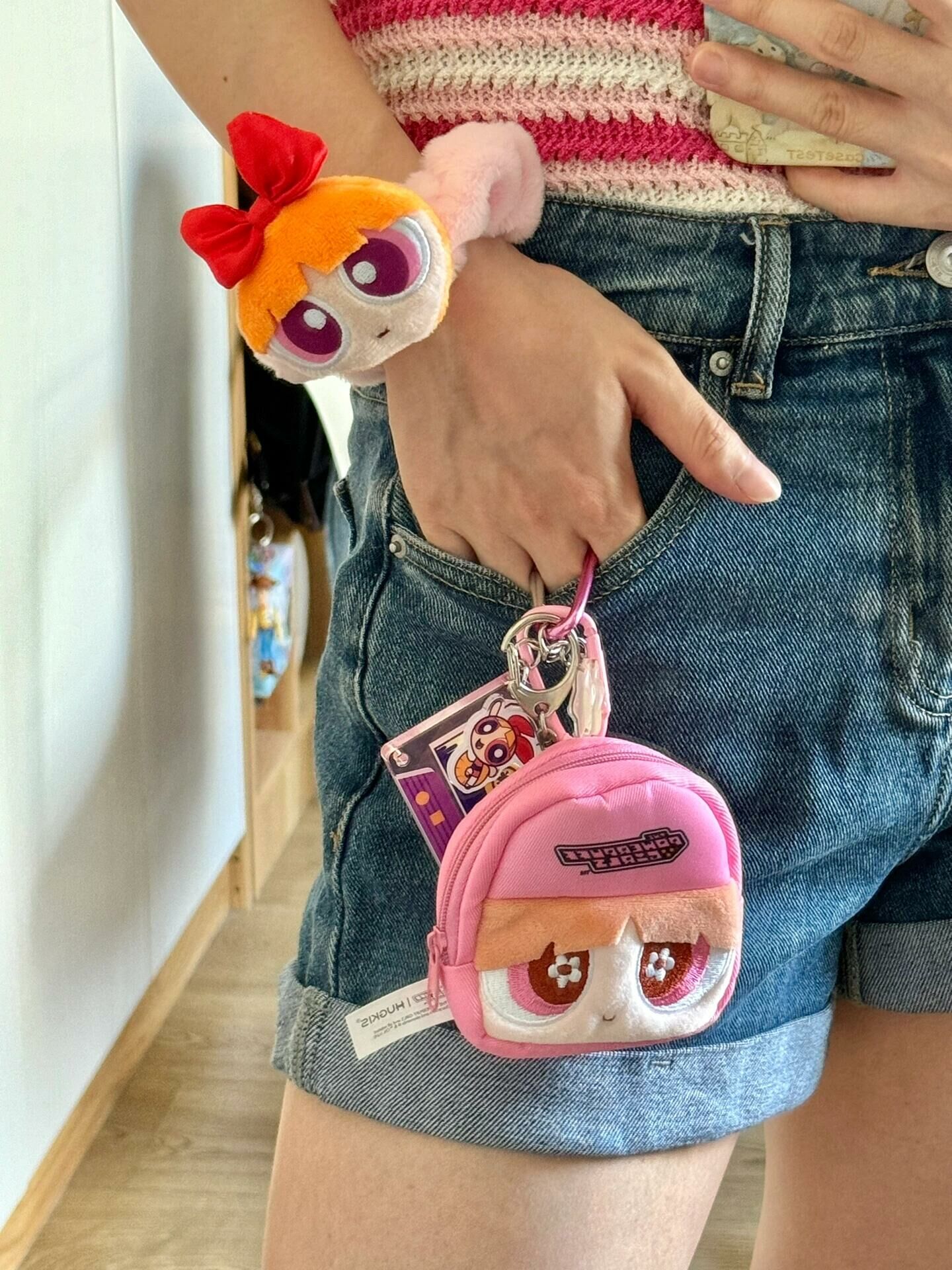 飛天小女警 正版授權 毛絨耳機包 吊飾 鑰匙圈 零錢包 耳機包 3款(任買兩件711免運) /預購