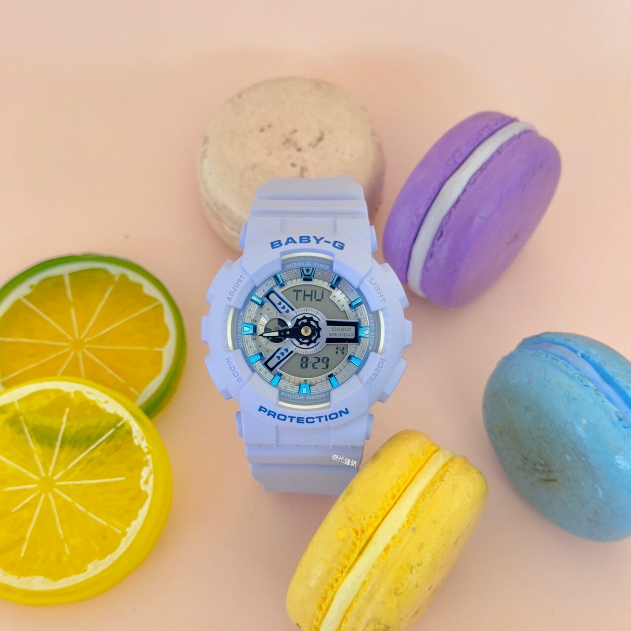 【Baby-G】活力繽紛 Y2K時尚 天空水藍 雙顯系列 BA-110YK-2A 43.4mm 現代鐘錶