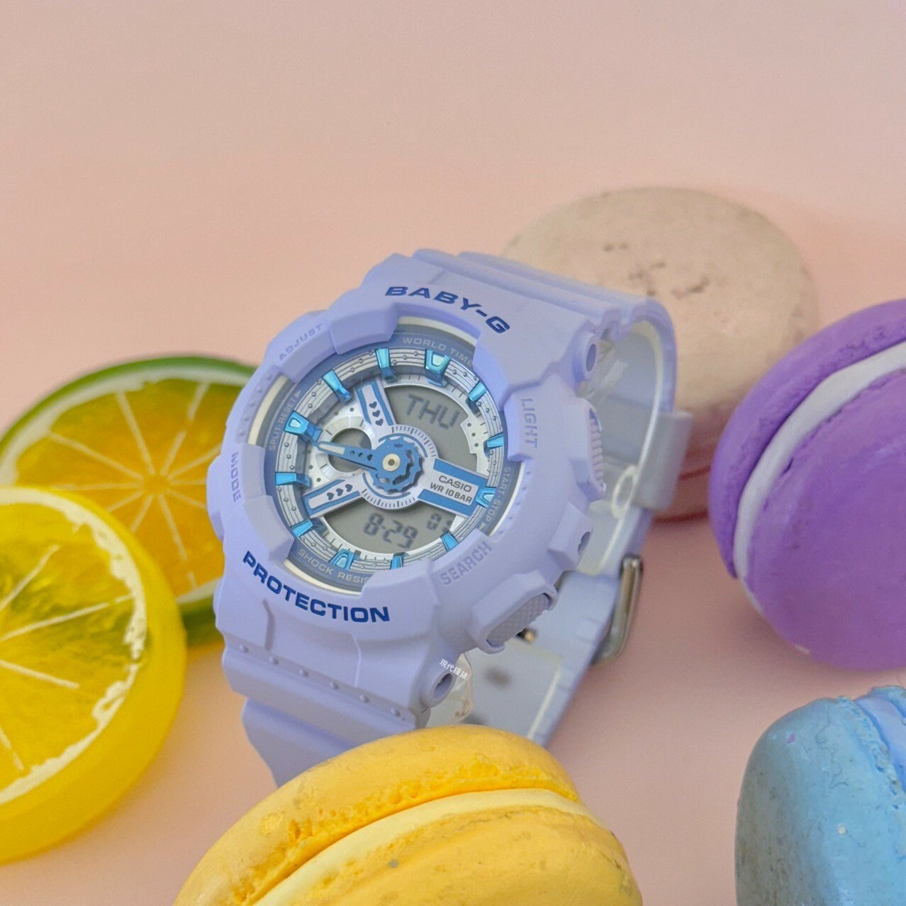 【Baby-G】活力繽紛 Y2K時尚 天空水藍 雙顯系列 BA-110YK-2A 43.4mm 現代鐘錶