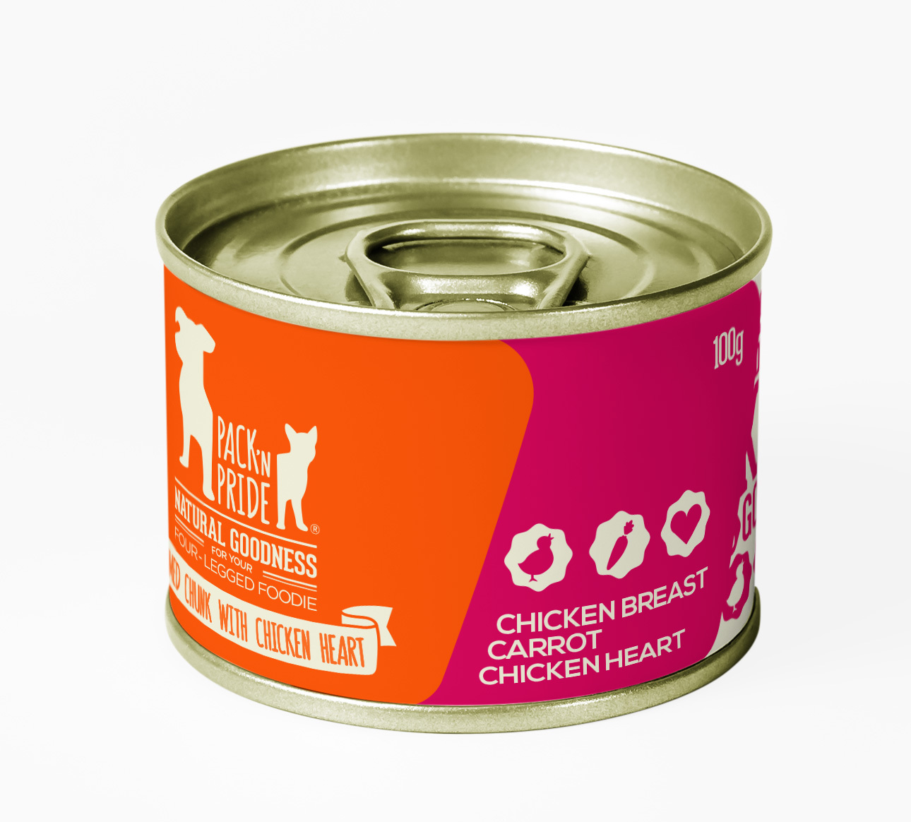 PNR90480- 狗罐食品- 雞胸肉雞心 (100g)