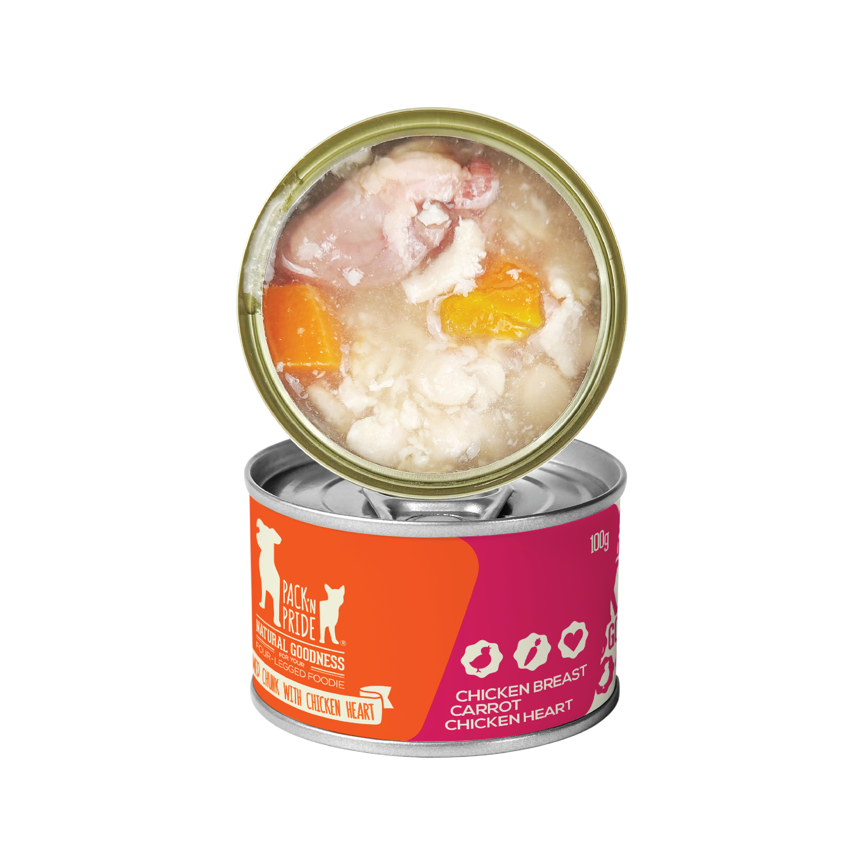 PNR90480- 狗罐食品- 雞胸肉雞心 (100g)