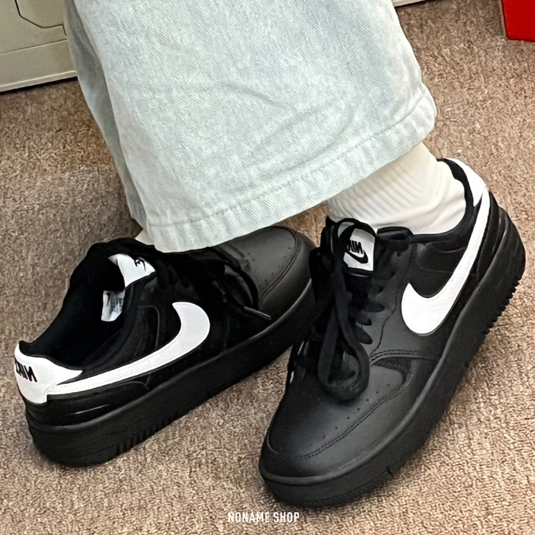 NIKE GAMMA FORCE 復古 皮革 小AMBUSH 黑白 (女款)