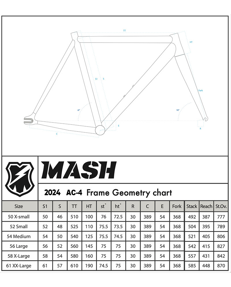 2024 MASH AC-4 Frameset - Blacklight
