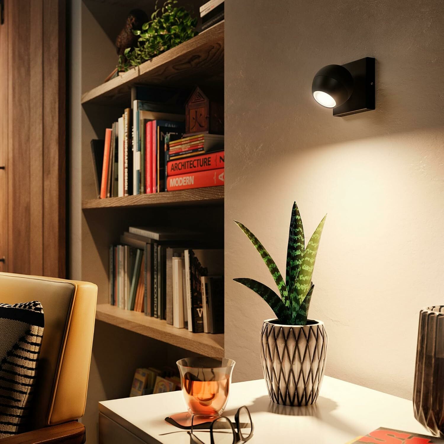 Philips Hue Buckram White Ambiance Single SpotLight Smart LED Bulb [GU10] Black - 915005919501