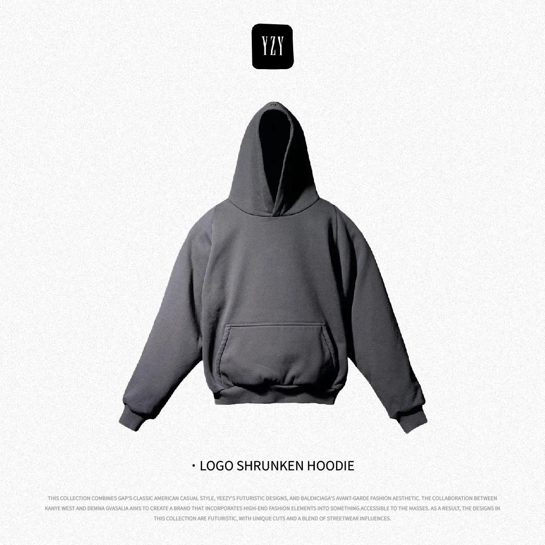 Yeezy GAP x Balenciaga Logo Shrunken Hoodie 三方聯名小Logo帽踢 Yeezy GAP x Balenciaga Logo Shrunken Hoodie 三方聯名小Logo帽踢