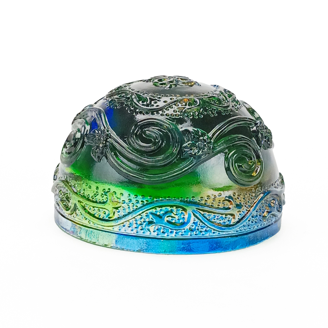 富貴綿延水晶琉璃文鎮｜開運風水擺飾 提升運勢的藝術收藏品