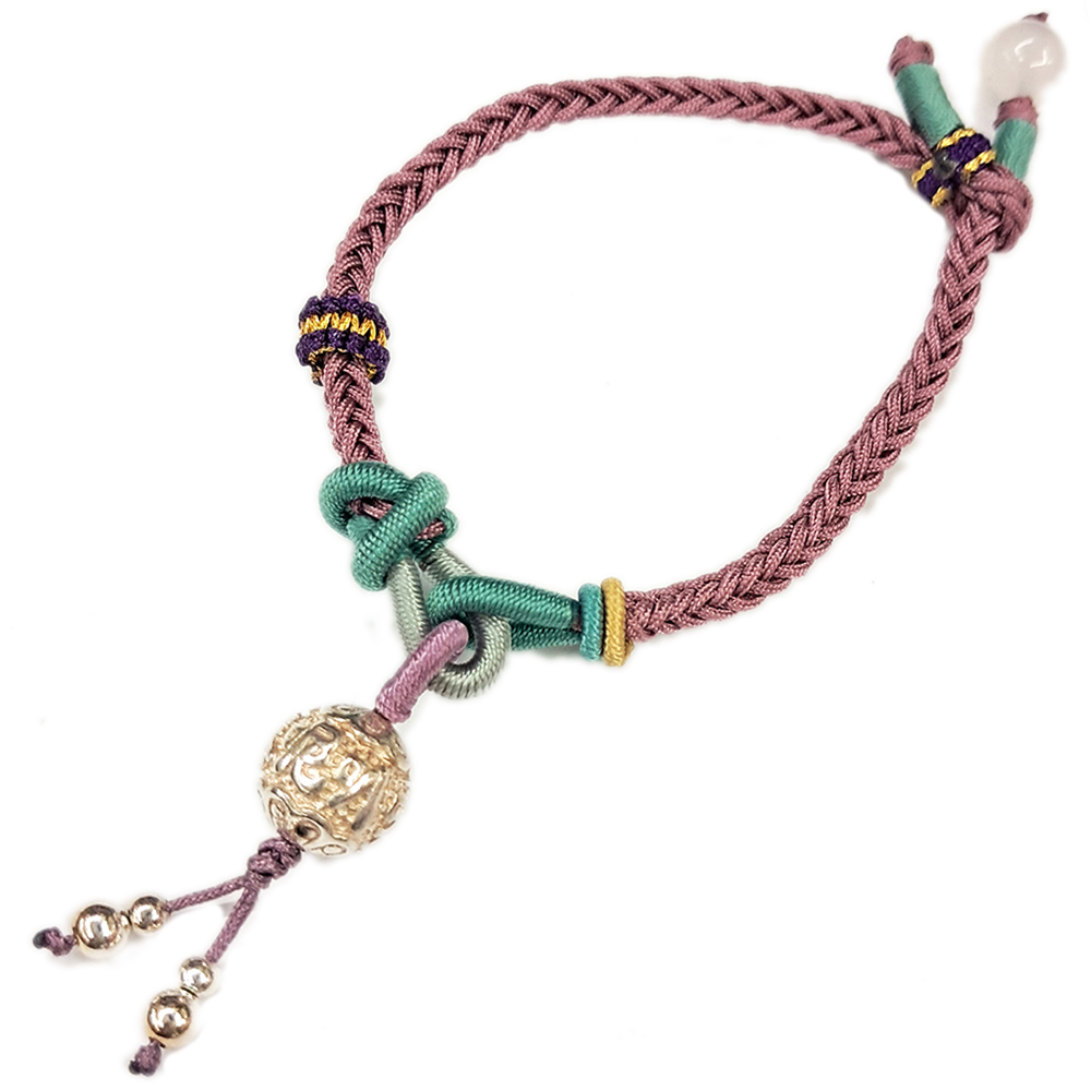 六字真言{毫雕}純銀 中國結手鍊【十方】151534