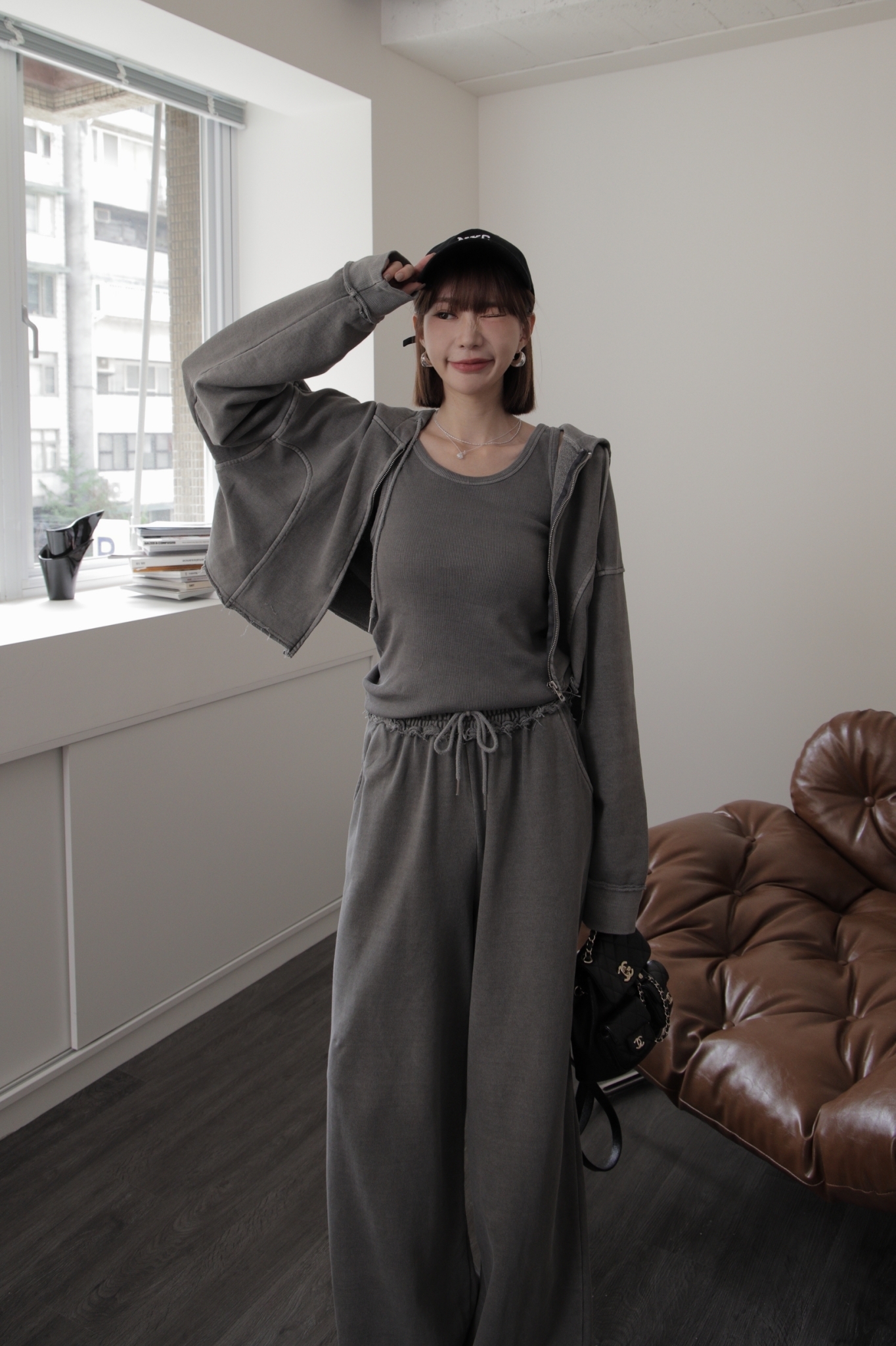 (現貨) 選色障礙復古刷色連帽外套 FK23