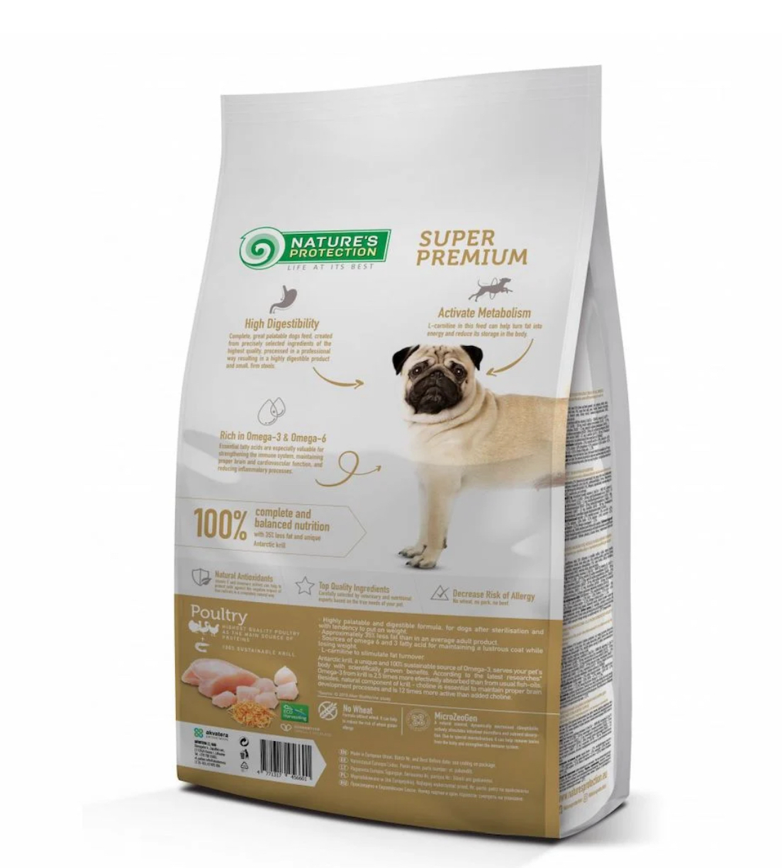 Nature's Protection 低脂減重配方配方 全天然狗糧 全犬糧 12kg（適合所有狗狗)