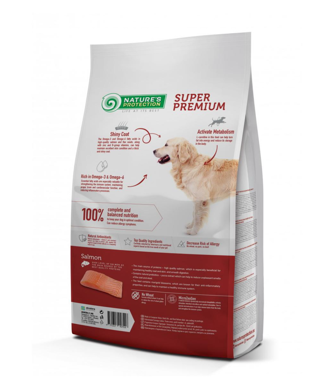 Nature's Protection 三文魚成犬配方 全天然狗糧 全犬糧2kg（適合所有狗狗)