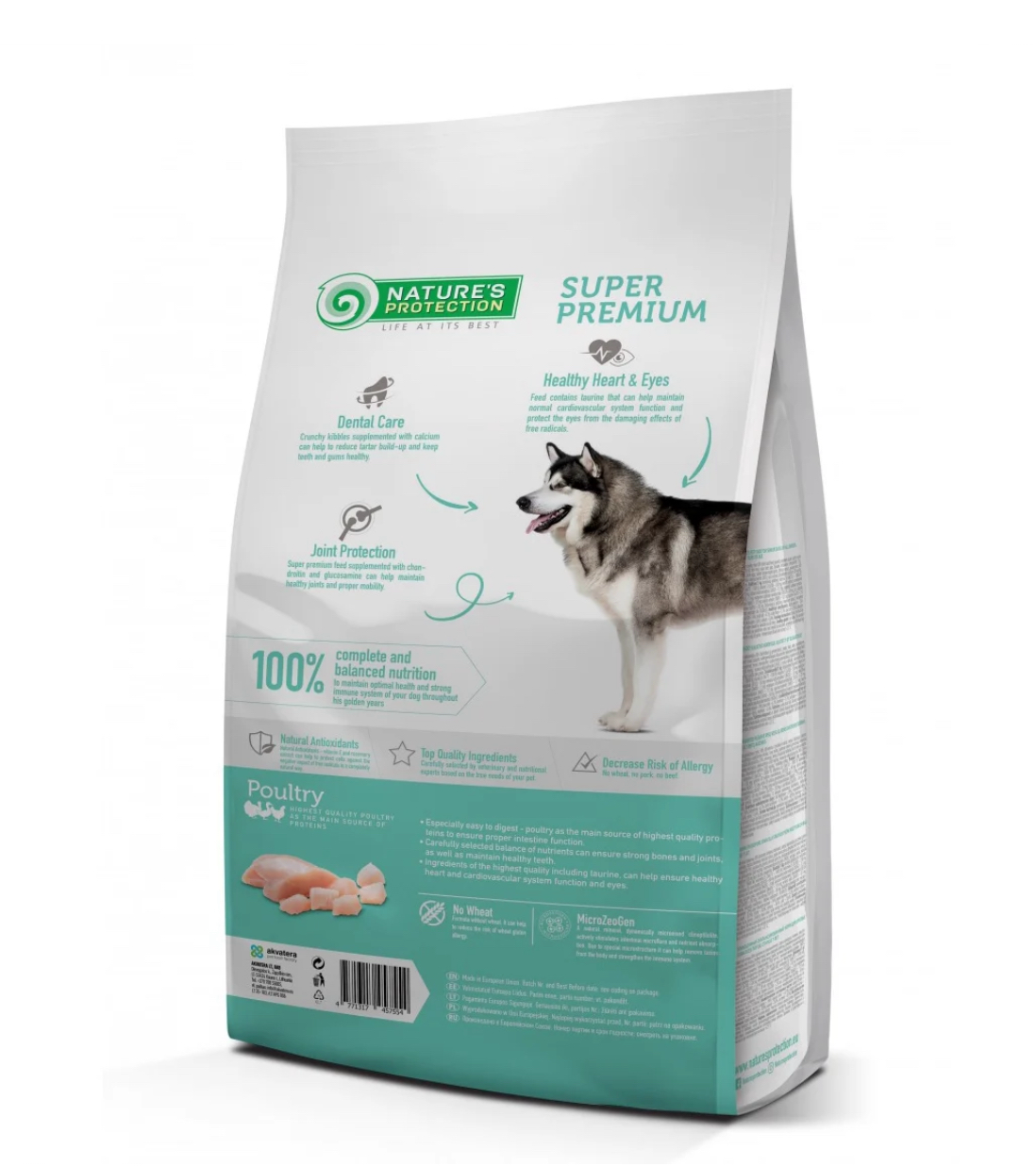 Nature's Protection SENIOR關節配方-火雞, 雞, 鴨  全天然狗糧 4kg（7歲以上老年犬保健適用)