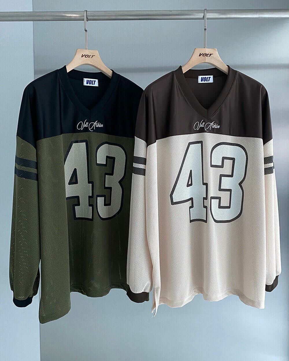 V領數字長袖衫 VOLT-064T