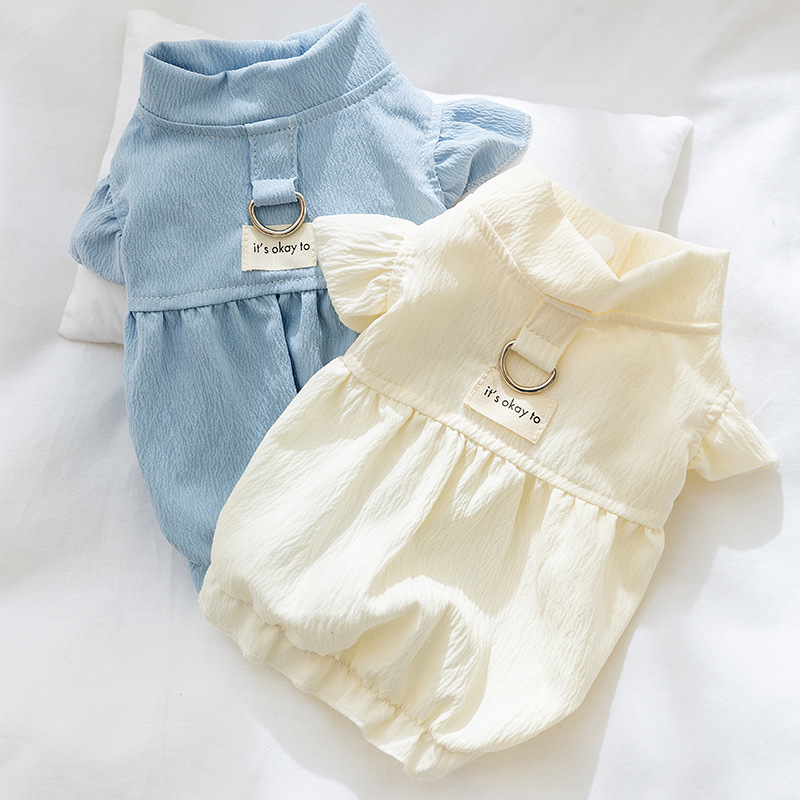 宠物衣服 小飞袖连衣裙 薄款