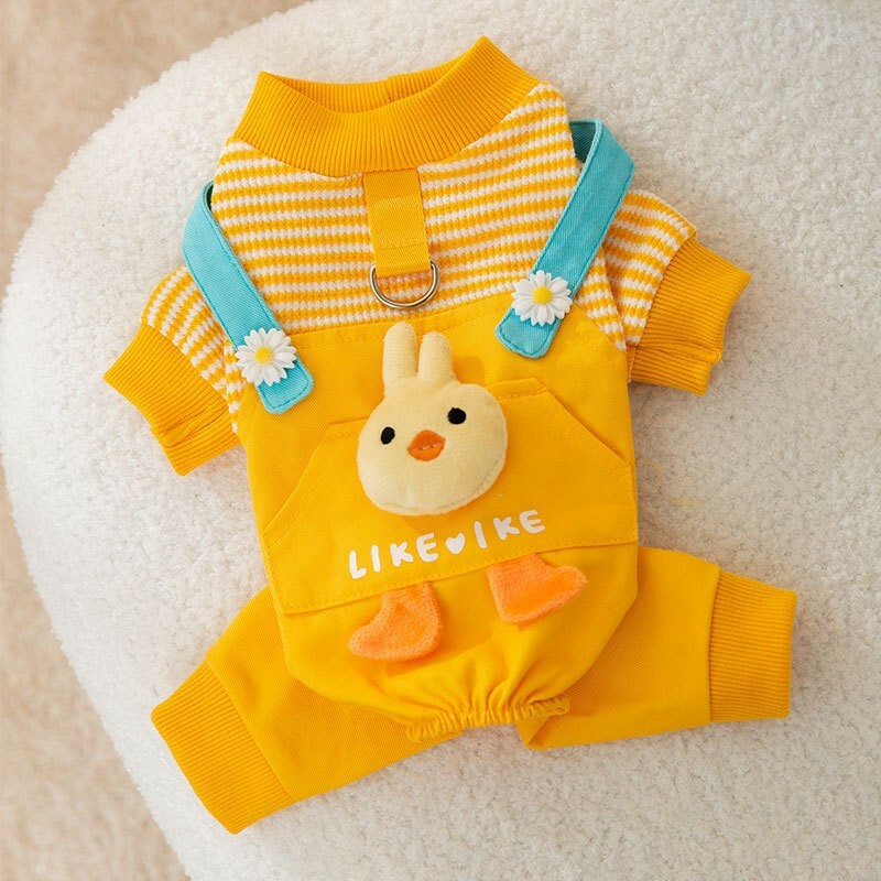 宠物衣服 四脚衣 立体小鸡，条纹萝卜，条纹恐龙