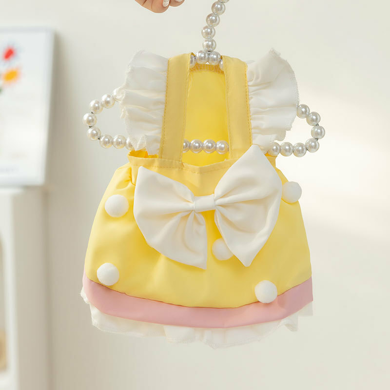 宠物衣服 公主裙 紫色，黄色