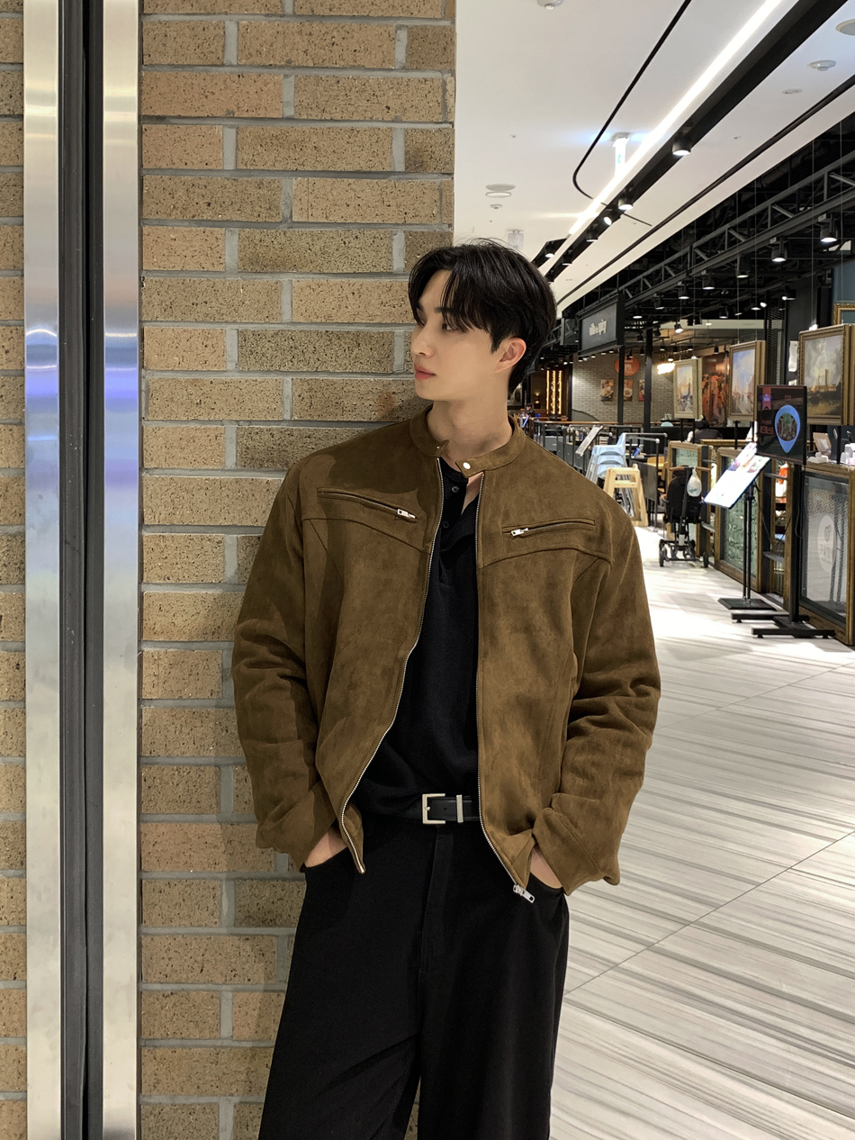 YKK 麂皮機車夾克外套