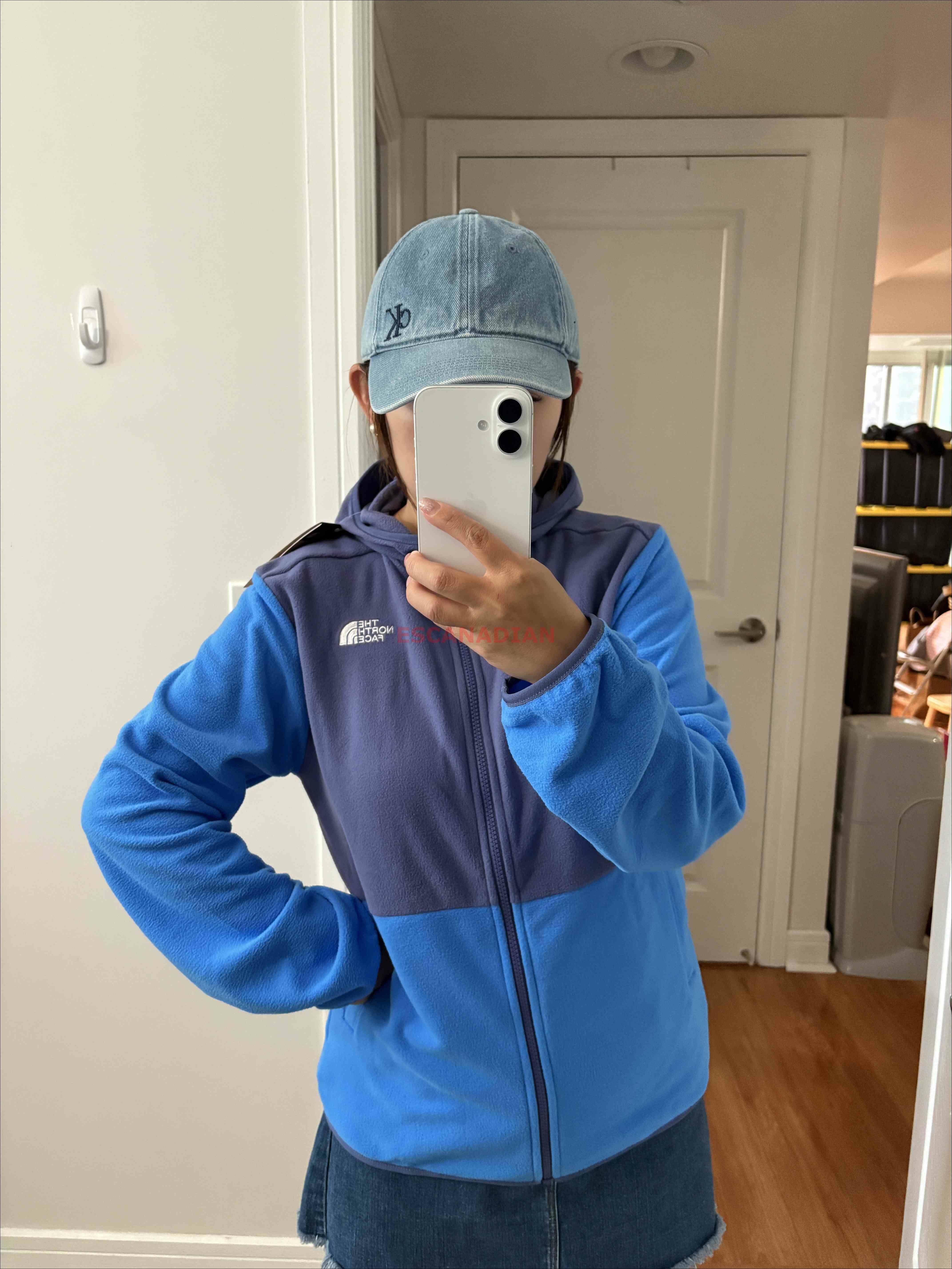 THE NORTH FACE 大童裝 毛巾布材質 刺繡小標 連帽外套