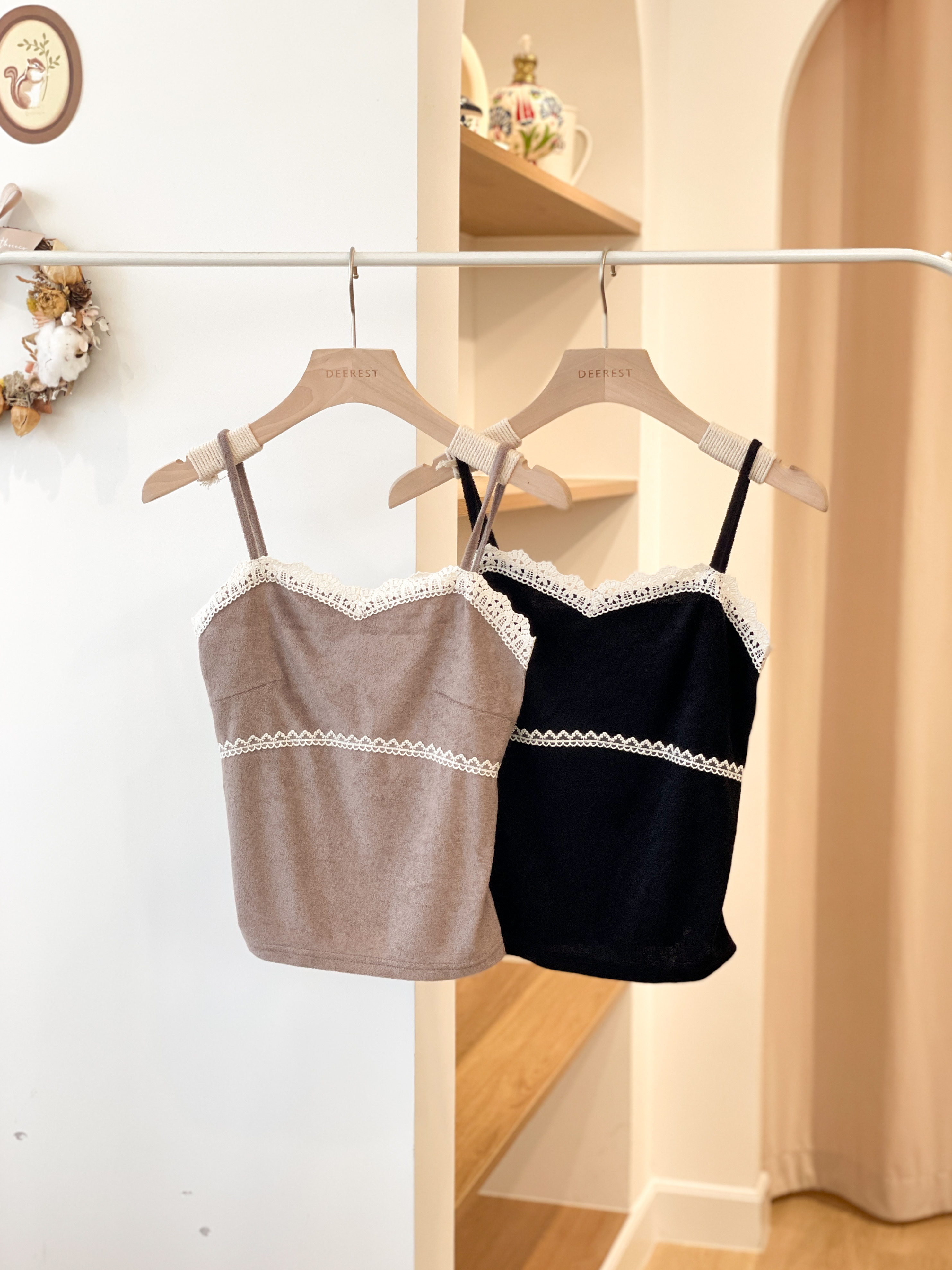 T1153 Lace Velvet Camisole