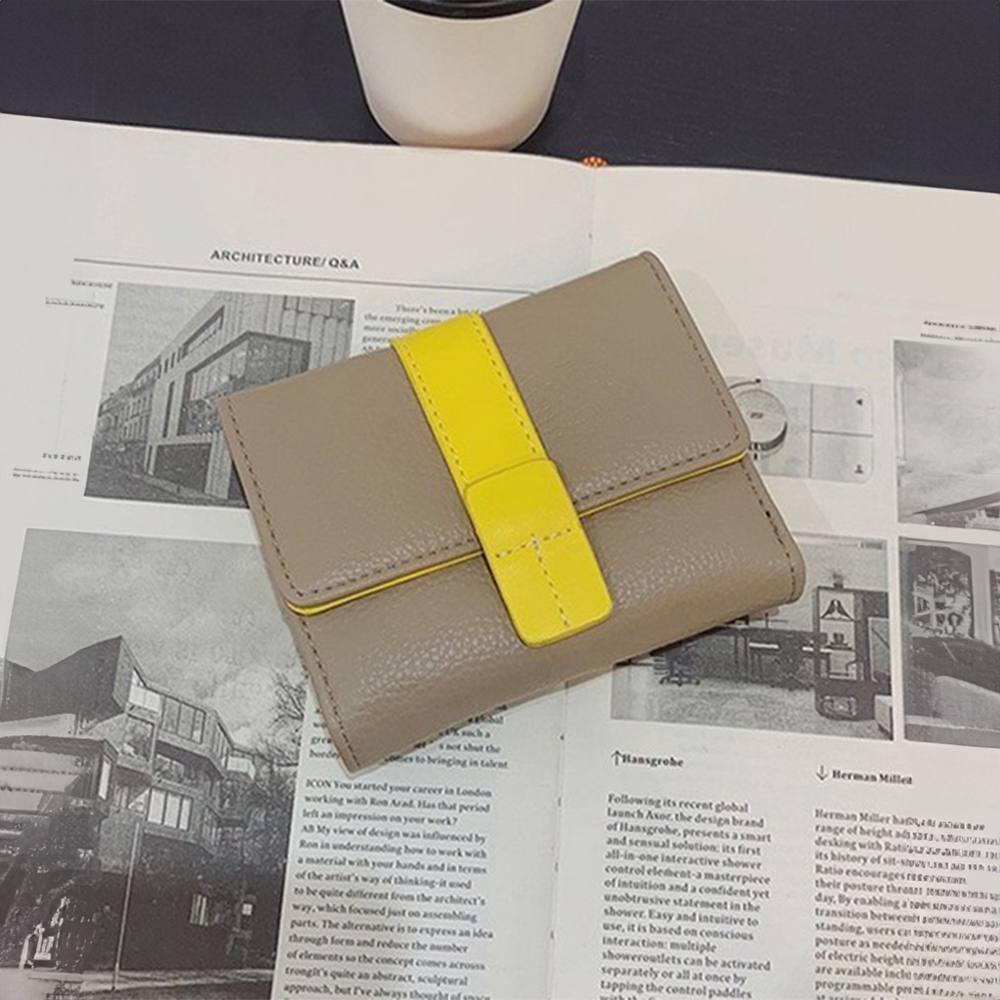 【Tory Barley 托里巴利】TRR-C034 撞色黃復古短夾