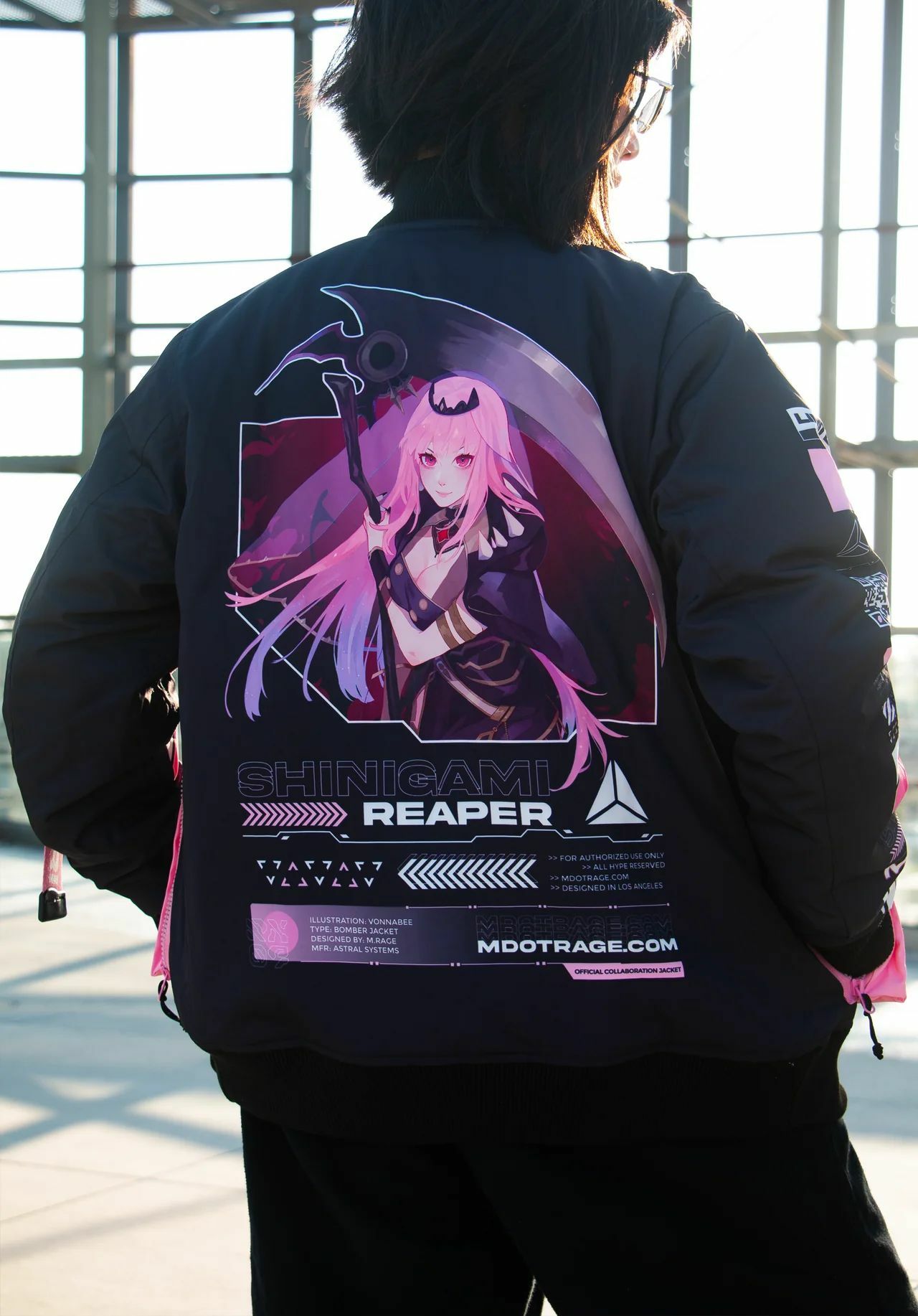 「官方代購」Hololive X M.RAGE 森カリオペ Mori Calliope Bomber Jacket 💀